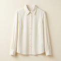 AI-generated illustration of an ivory women's blouse on an off-white background