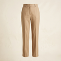 AI-generated illustration of women's beige trousers on an off-white background